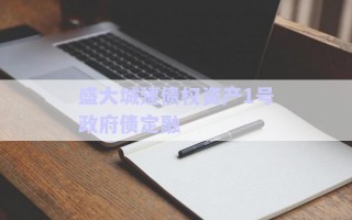 盛大城建債權(quán)資產(chǎn)1號(hào)政府債定融 盛大城建債權(quán)資產(chǎn)1號(hào)政府債定融